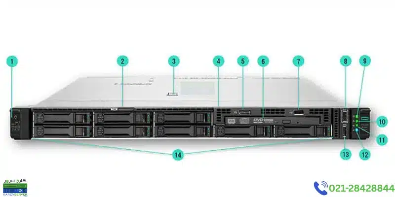 نمای جلوی سرور DL360 G11