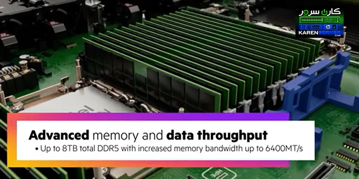 سرور HPE DL360 G12 سرور dl360 g12 پیکربندی حافظه DDR5 روی سرور HP DL360 G12
