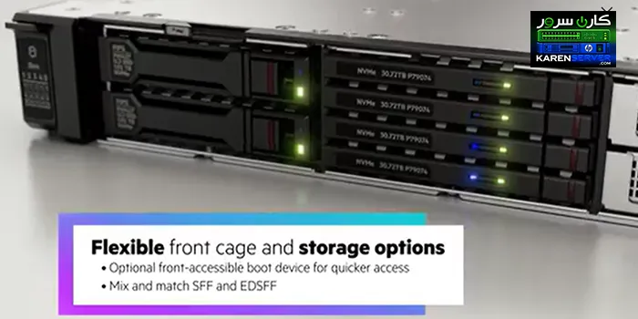 سرور HPE DL360 G12 سرور dl360 g12 ترکیب درایوهای SFF و EDSFF برای برخورداری از مزایای هر دو در سرور HP DL360 G12